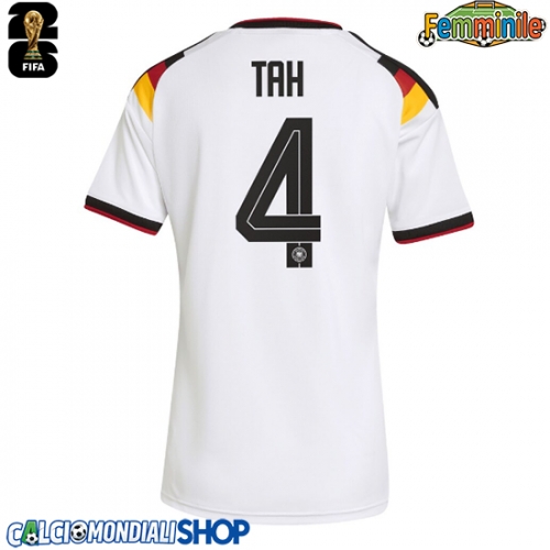 Maglie da calcio Germania Jonathan Tah #4 Prima Maglia Femminile Mondiali 2026  Manica Corta